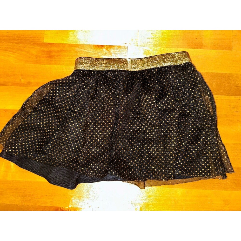 Toddler girls black and gold tulle skirt size 3T